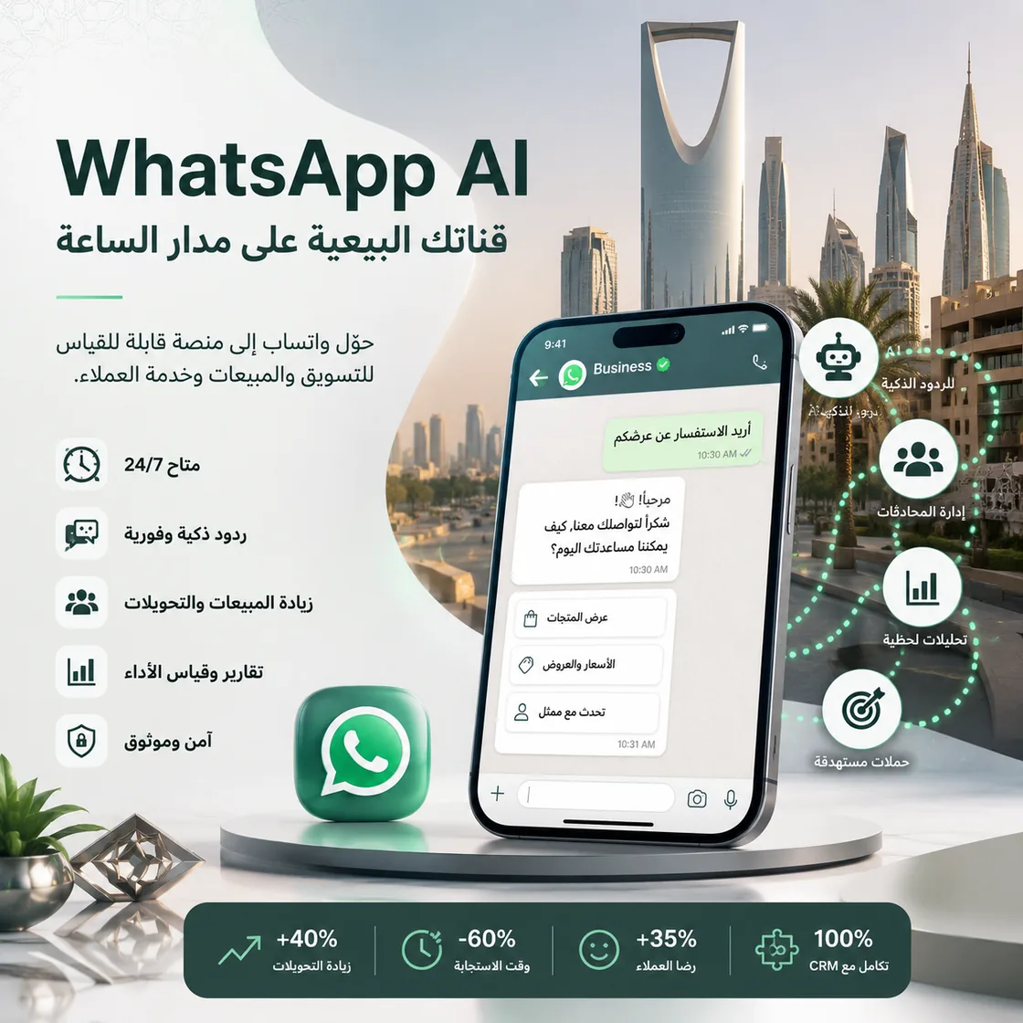 واتساب الذكي — أتمتة واتساب للتسويق والمبيعات والخدمة